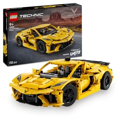 Abbildung von LEGO Technic Chevrolet Corvette Stingray Bauspielzeug zum Sammeln Spielzeug Sportwagen Modell Auto Geschenk für Jungen und Mädchen ab 9 Jahren, die Spielzeugautos lieben 42205