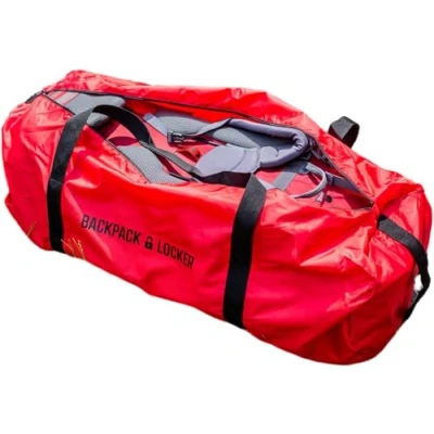 Abbildung von Backpack Locker Rucksacküberzug für Flugzeug Große Schultertasche Hängeschloss gratis! (Rot, 75 135 Liter)