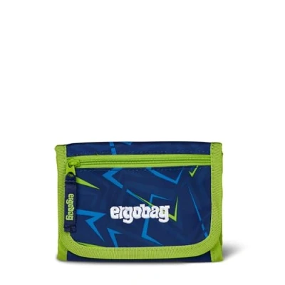 Abbildung von ergobag Brustbeutel Geldbeutel, Mini Portemonnaie mit Kleingeldfach, Sichtfenster für Mädchen und Jungen SpitzenreitBär Dunkelblau