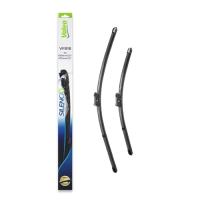 Abbildung von VALEO Silencio Wischer VF818 Leistungsstarke, hervorragende Sicht auf der Straße, einfache Montage originale Flachblätter 650mm/475mm Vorne Set mit 2 Wischerblättern 577818