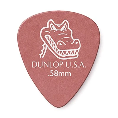 Abbildung von JIM DUNLOP Plektrum Gator Grip en Polycarbonate, 0,58mm, Rot, 12 Stück