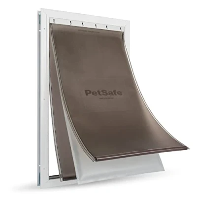 Abbildung von PetSafe Aluminium Haustiertür für extremes Wetter, Energieeffizient mit zusätzlicher Isolierung, 2 Verschlussoptionen, Größe XL