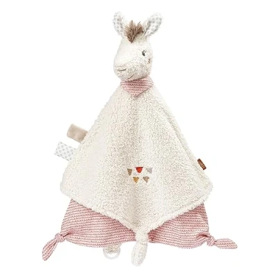 Abbildung von Fehn Schmusetuch Baby Spielzeug Lama Schnuffeltuch für Neugeborene Kuscheltier mit Schnuller Befestigung Einschlafhilfe Handpuppe Kuscheltuch Schlaftier Babys und Kleinkinder ab 0+ Monaten