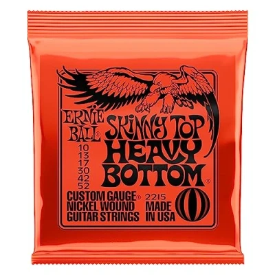 Abbildung von Ernie Ball Skinny Top Heavy Bottom Slinky Nickel Wound E Gitarrensaiten, Stärke 10 52