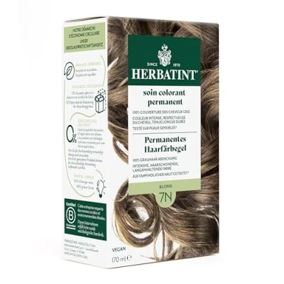 Abbildung von Herbatint Permanentes Haarfärbegel 7N Blond 170 ml I Ohne Ammoniak, 100% Grauhaarabdeckung Auf empfindlicher Haut getestet, mit 8 Pflanzenextrakten
