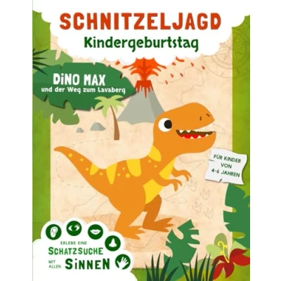 Abbildung von Schnitzeljagd Kindergeburtstag: Schatzsuche mit allen Sinnen erlebe Dino Max eine unvergessliche Geburtstagsparty Komplettes Set kreativen Spielen und Experimenten