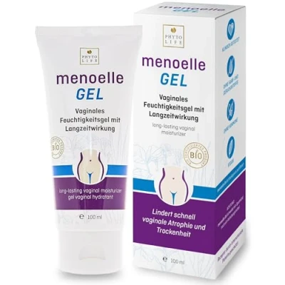 Abbildung von menoelle® GEL Bio zertifiziertes Vaginalgel Feuchtigkeitsgel gegen Scheidentrockenheit, Reizungen, Juckreiz, Brennen, Geruch, Empfindlichkeit Hormonfrei und ohne chemische Zusätze 100 ml