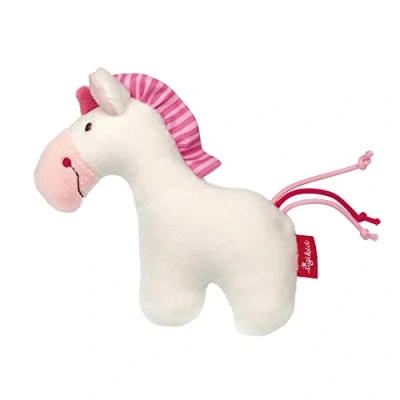 Abbildung von SIGIKID 42187 Rassel Einhorn Red Stars Mädchen Babyspielzeug empfohlen ab Geburt weiß