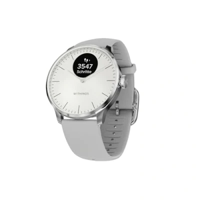 Abbildung von Withings ScanWatch Light Hybrid Smartwatch, 24/7 Herzüberwachung, Aktivitätstracking, Zyklusverfolgung, Schlafüberwachung, Connected GPS, 30 Tage Akkulaufzeit, Android &amp; Apple kompatibel