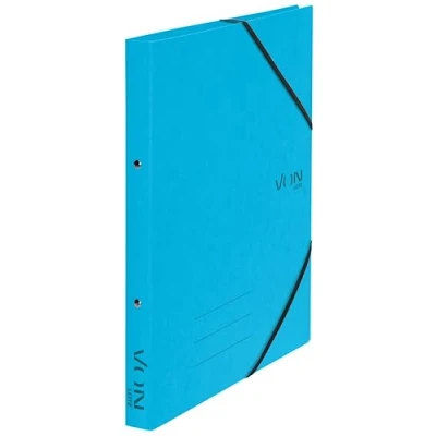 Abbildung von VON Leitz Ringbuch A4, Karton, Mit 2 Ringen und Gummibandverschluss, 25 mm Rückenbreite, Für 140 Blatt, Ringmechanik, Schule, Studium &amp; Zuhause, 5 Stück, Hellblau, 30120030