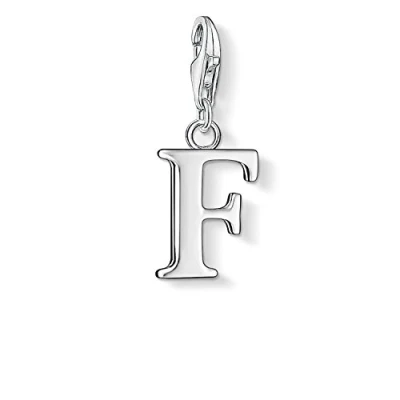 Abbildung von Thomas Sabo Damen Charm Anhänger F Buchstabe Club 925 Sterling Silber 0180 001 12