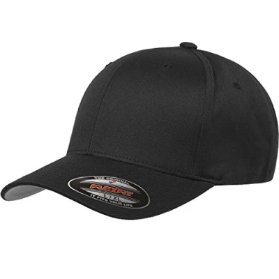 Abbildung von Flexfit Herren Athletic Baseball Fitted Cap voor heren Verschluss, Schwarz, S M EU