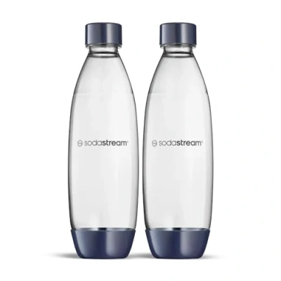 Abbildung von Sodastream, 2 einzelne spülmaschinenfeste Flaschen für Wassersprudler Duo, Terra, E Art, Gaia, dunkelblau