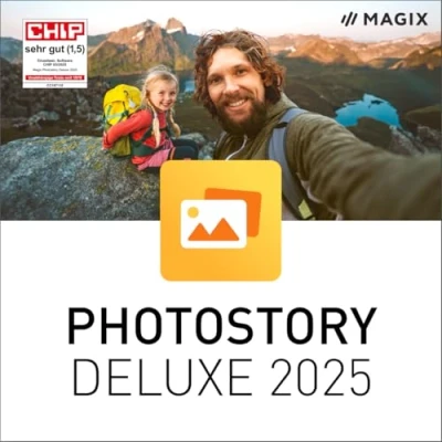 Abbildung von MAGIX Photostory deluxe 2025 Erinnerungen in Bewegung Bildbearbeitungsprogramm Videobearbeitungsprogramm für Windows 10/11 PC 1 Volllizenz 2 Geräte