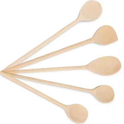 Abbildung von SOHFA 5er Kochlöffel Set aus Buchenholz: Küchenhelfer zum Kochen lange Holzkochlöffel (LG G 6)