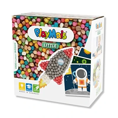 Abbildung von PlayMais MOSAIC Little Cosmos Kreativ Set zum Basteln für Kinder ab 3 Jahren Über 2.300 6 Mosaik Klebebilder Fördert Kreativität &amp; Feinmotorik Natürliches Spielzeug