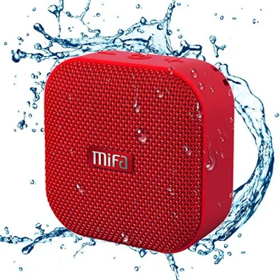 Abbildung von MIFA A1 Mini Bluetooth Lautsprecher True Wireless Stereo 15 Stunden Spielzeit IP56 Wasserfest &amp; Staubdicht 3,5mm Audio Eingang (Rot)