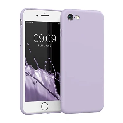 Abbildung von kwmobile Handyhülle kompatibel mit Apple iPhone SE (2022) / (2020) 8 7 Hülle Handy Case aus weichem Silikon in Lavendel