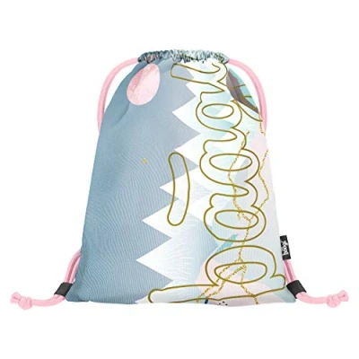 Abbildung von Baagl Turnbeutel für Mädchen Sportbeutel Kinder, Teenager Schule und Sport Schuhbeutel, Sportsack mit Reflektiven Elementen (Skate Moon)