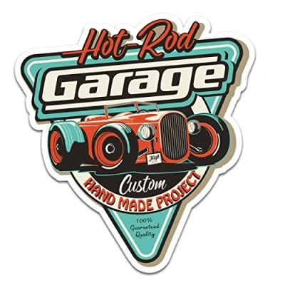 Abbildung von Finest Folia Retro Vintage Aufkleber Sticker Old School Ace Kult Rockabilly (#24 Hit Rod Garage)