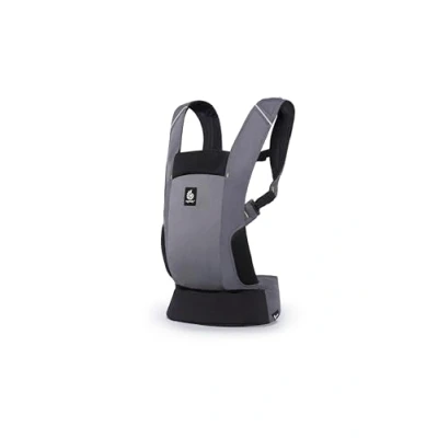 Abbildung von Ergobaby Away Babytrage, Reisetrage für Babys und Kleinkinder (5,4 15,9 kg), 2 Positionen Bauchtrage Rückentrage Baby Tragetasche, Graphite Grey