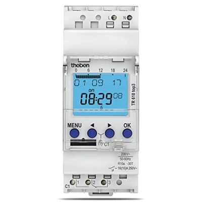 Abbildung von Theben 6100130 TR610 top3 digitale 1 Kanal Zeitschaltuhr mit App Programmierung, perfekt für LEDs, Zeitschalter
