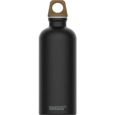 Abbildung von SIGG Alu Trinkflasche Traveller MyPlanet Direction Klimaneutral Zertifiziert kohlensäurehaltige Getränke Auslaufsicher Federleicht BPA frei Outdoor &amp; Yoga Mattes Schwarz 1L