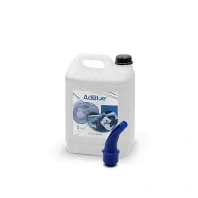 Abbildung von AdBlue inkl. Ausgießer, Harnstoffbasiertes Dieselmotor Additiv zur Verringerung der NOx Emissionen, gemäß ISO 22241 1, 5 L Behälter