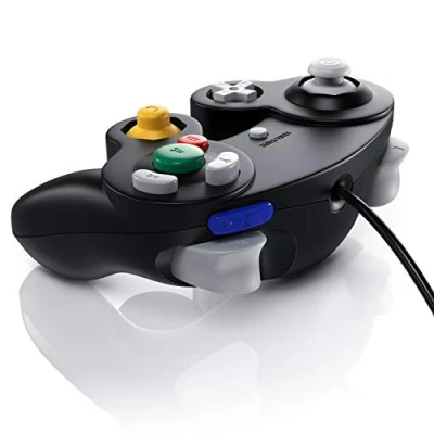 Abbildung von CSL Nintendo GameCube Gamepad Controller Wii U Vibrationseffekt schwarz