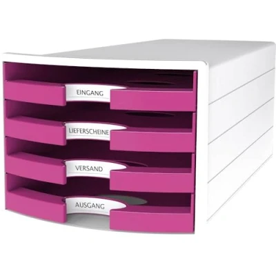 Abbildung von HAN Schubladenbox, Weiß / Pink, 4 Schubladen, 1013 56