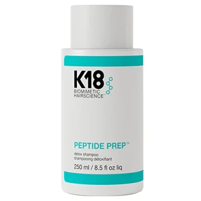 Abbildung von K18 Biomimetic Hairscience Peptide Prep Detox Haarshampoo, 250 ml, pH 3,8 4,2, das hilft, die Farbe zu erhalten und Haar nicht austrocknen lassen. Absichtliche Wirkstoffe