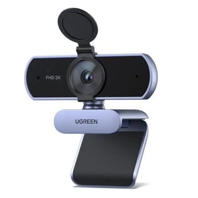 Abbildung von UGREEN Webcam 2K, mit Mikrofo, Kamera PC, 80Sichtfeld, USB A Privacy Cover, Autofokus, Automatische Lichtkorrektur, Stereo Sound, Plug &amp; Play, Camera für Windows/MacOS/Zoom