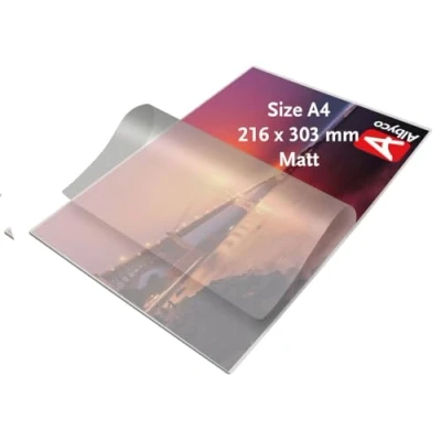Abbildung von Albyco Laminiertaschen MATT A4, 160 Mikron (2x80 Mikron) 100 Stück Folien A4 MATT, Laminierhüllen Laminierfolien