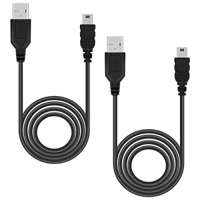 Abbildung von Mcbazel PS3 Ladekabel 2Pcs 1M Controller Daten Mini USB Kabel für Sony / Slim/Dualshock 3