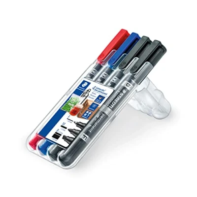 Abbildung von STAEDTLER Doppel Marker Set &quot;Home Edition&quot; Lumocolor duo permanent 348, für viele im Haushalt anfallende Beschriftungen, wasserfest, Made in Germany, 348 SWP4, bunt