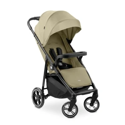 Abbildung von hauck Buggy Shop N Care für Kinder ab Geburt bis 22 kg mit Liegefunktion, Getränkehalter und Snack Tablett, Klein Zusammenklappbar, Sonnenverdeck (UPF 50+), XL Korb 3 (Olive)