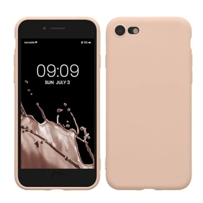 Abbildung von kwmobile Handyhülle kompatibel mit Apple iPhone SE (2022) / (2020) 8 7 Hülle Handy Case aus weichem Silikon in Coconut Swirl