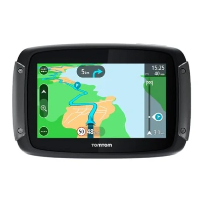 Abbildung von TomTom Rider 50 Motorrad Navi (4,3 Zoll, mit kurvigen und bergigen Strecken speziell für Motorräder, Updates über Wi Fi, 3 Monate Traffic Radarkameras, 23 Länder Westeuropas)