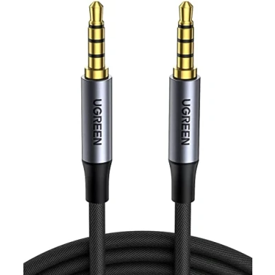 Abbildung von UGREEN Aux Kabel 3.5 Klinke auf 3.5mm klinkenkabel 4 Polig unterstützt Mikrofon für Headset(CTIA), Handy, Auto Radio, MP3 Player, Lautsprecher, PS4, Xbox One usw.(0.5m)