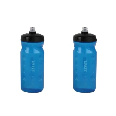 Abbildung von ZEFAL Pack Sense Soft 65 2 Trinkflaschen Fahrrad Rennrad Trinkflasche MTB Radflasche Sportflasche weich und geruchlos BPA frei Blau Transparent, x 650 ml