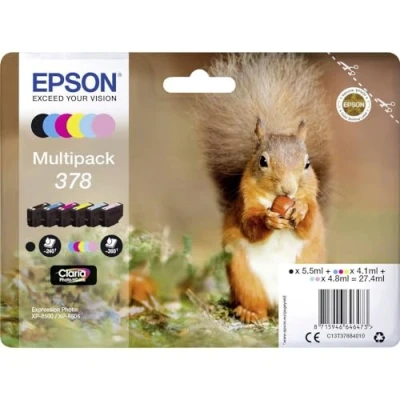Abbildung von Epson 378 Squirrel Original Multipack, 6 Farben Tintenpatronen, Claria Photo HD Ink