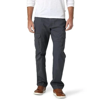 Abbildung von Wrangler Authentics Herren Relaxed Fit Stretch Cargo Pant Lässige Hose, Anthrazit Köper, 40W / 29L