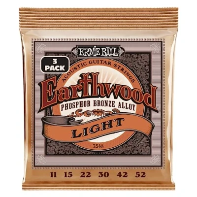 Abbildung von Ernie Ball Earthwood Light Phosphor Bronze Westerngitarre Saiten 3 Pack 11 52 Gauge