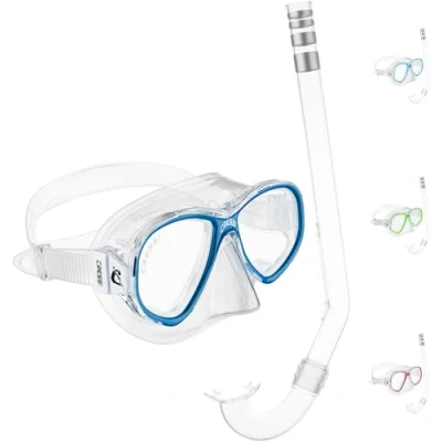 Abbildung von Cressi Perla Jr &amp; Minigringo Premium Combo Schnorchelset Junior , Unisex Kinder, Mehrfarbig