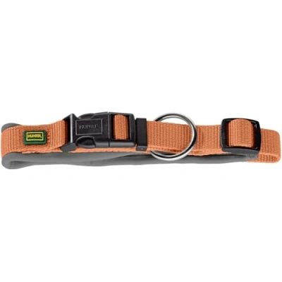 Abbildung von HUNTER Hundehalsung NEOPREN Vario Plus, Farbe: Kupfer/grau, strapazierfähiges Nylon, weiche Neoprenpolsterung, stufenlos verstellbar, mit Zugentlastung, pflegeleicht, komfortabel, Größe: L/2,5