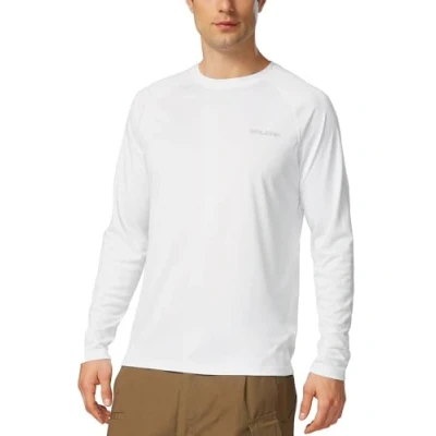 Abbildung von BALEAF UV Shirt Herren Wasser Schutz UPF 50+ Rashguard Sonnenschutz Langarm Weiß L