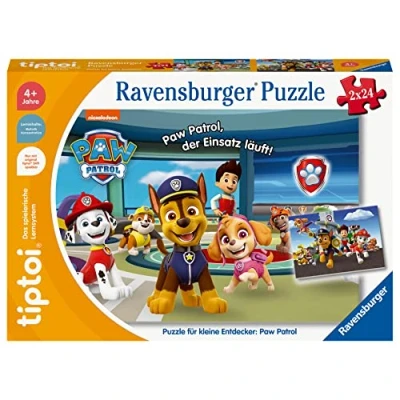 Abbildung von Ravensburger tiptoi Puzzle 00135 für kleine Entdecker: Paw Patrol, Kinderpuzzle Kinder ab 4 Jahren, Patrol Spielzeug 1 Spieler, Geschenke