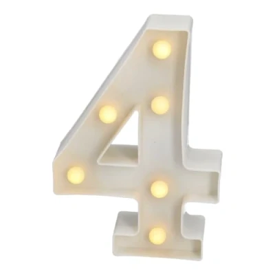 Abbildung von JANDEI Warmes Licht LED Zahlen und Buchstaben für Dekoration Atmosphäre, leuchtendes Herz, Nachtlichter, Geburtstage, Hochzeiten, Schaufenster. Sie funktionieren mit AA Batterien (4)