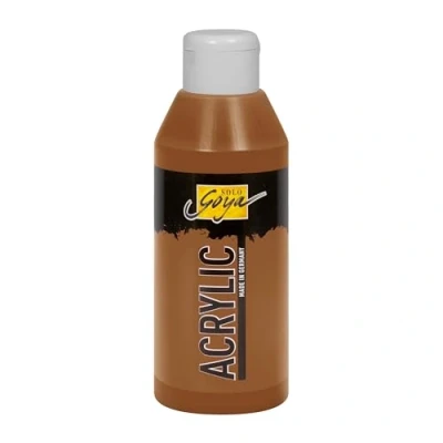 Abbildung von KREUL 84235 Solo Goya Acrylic schwarz, 250 ml Flasche, cremige vielseitig einsetzbare Acrylfarbe in Studienqualität, auf Wasserbasis, schnell und matt trocknend, gut deckend, wasserfest