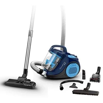 Abbildung von Rowenta Swift Power Cyclonic Staubsauger ohne Beutel, 900 Watt, Saugstark, Hohe Filtration, Große Flächenabdeckung, Kompaktes Format, Blau, RO2981EA